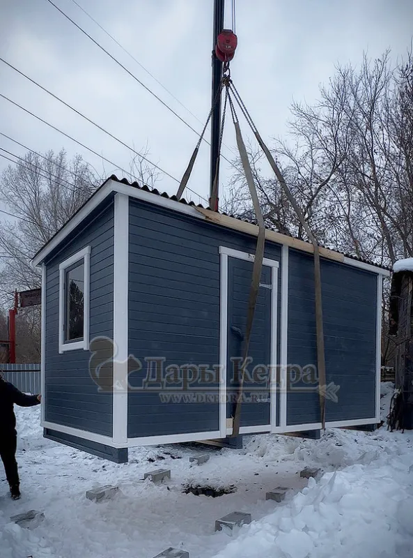 Каркасно-щитовая баня из кедра «Оптима»